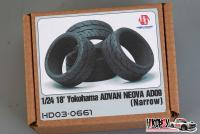 1:24 18" Yokohama Advan Neova AD09 Tyres x4 (Narrow)