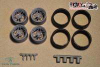1:24 20" Wheels Rotiform HUR with Tyres
