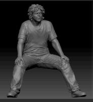 1:24 Akira Nakai Sitting Down (Rauh-Welt Begriff - RWB)  Resin Figure 中井啓