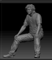 1:24 Akira Nakai Sitting Down (Rauh-Welt Begriff - RWB)  Resin Figure 中井啓