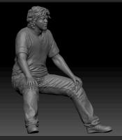1:24 Akira Nakai Sitting Down (Rauh-Welt Begriff - RWB)  Resin Figure 中井啓