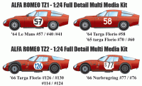 1:24 Alfa Romeo TZ2 '66Targa Florio #126#130#114#124