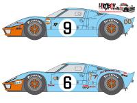 1:24 Gulf Ford GT40 1969 Le Mans #6, #7 (for Fujimi)
