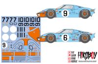 1:24 Gulf Ford GT40 1969 Le Mans #6, #7 (for Fujimi)