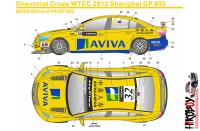 1:24 Chevrolet Cruze WTCC 12 Shanghai GP #32 Aviva Decals for (Beemax)