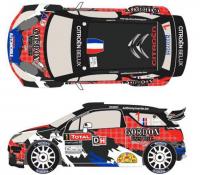 1:24 Citroen DS3 WRC #1 Rally du Condroz 2013 S.Loeb Decals (Heller)
