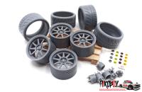 1:24 18" Work Emotion XD9 Wheels & Tyres