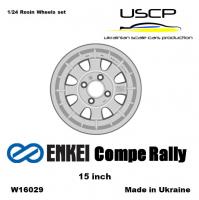 1:24 Enkei Compe Rally 15" Wheels with Stance Tyres
