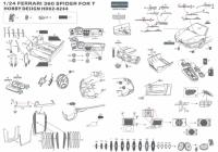 1:24 Ferrari 360 Spider Detail-up Set For Tamiya (PE+Resin)