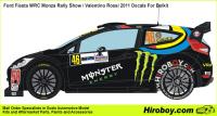 1:24 Ford Fiesta WRC Monza Rally Show / Valentino Rossi 2011 Decals For Belkit