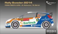 1:24 Ford Fiesta WRC Sołowow - Rally Sweden 2014 Decals