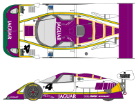 1:24 Jaguar XJR-8 Sprint 1987 Decals for Hasegawa