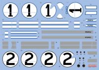 1:24 Ford GT40 1966 Le Mans #1 and #2 Decals for Fujimi