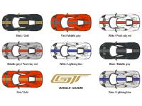 1:24 Ford Mustang GT4 Stripes B Stripes (Metallic) Decals