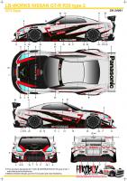 1:24 LB-WORKS Nissan GT-R R35 type 2 GT3 Style Decals for Aoshima