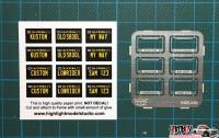 1:24 License Plate Frames + License Plates 5 (Photoetched)