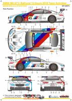 1:24 BMW M6 GT3 Bathurst 12 Hours 2018 Team Schnitzer Decals (Platz)