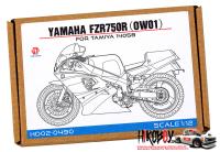 1:12 Yamaha FZR750R Superbike (OW01) Detail Set For Tamiya 14058