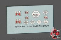 1:24 Nissan GT-R R35 Metal Emblems/Logos