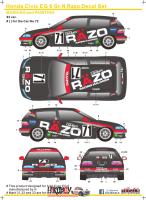 1:24 Honda Civic EG6 Gr.N Razo Decals