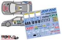 1:24 Peugeot 206 Works Team 2000 Monte Carlo Decals (Tamiya)