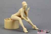 1:24 Pretty Lady (E) Sitting with Helmet and Spanner