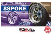 1:24 RS Watanabe 8 Spoke 14" Aoshima Wheels and Tyres