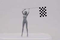 1:24 Racing Girl with Checker Flag (B)