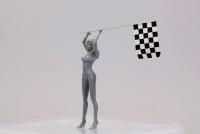 1:24 Racing Girl with Checker Flag (B)