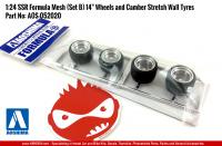 1:24 SSR Formula Mesh (Set B) 14" Wheels and Camber Stretch Wall Tyres