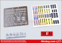 1:24 Seatbelt/Harness Set x 2 - BLUE - P1035