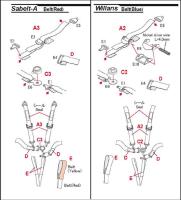 1:24 Seatbelt/Harness Set x 2 - BLUE - P1035