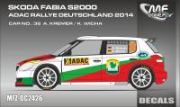 1:24 Skoda Fabia s2000 A. Kremer / K. Wicha - ADAC Rallye Deutschland 2014 Decals