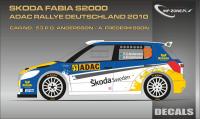 1:24 Skoda Fabia s2000 P.G. Andersson - ADAC Rallye Deutschland 2010 Decals
