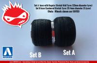 1:24 Tecchin (Set A) 14" Wheels and Stretch Wall Tyres