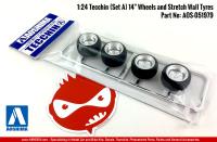 1:24 Tecchin (Set A) 14" Wheels and Stretch Wall Tyres
