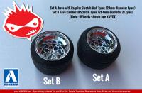 1:24 Yayoi (Set B) 14" Wheels and Camber Stretch Wall Tyres