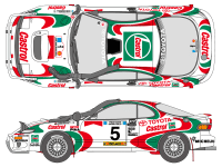 1:24 Toyota Celica GT-Four Castrol 1993 Safari Decals (Tamiya)