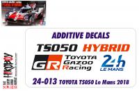 1:24 Toyota TS050 Hybrid Le Mans 2018 (Additional decals for Tamiya 24349)