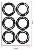 1:24 Tyre Letter Stencils For 16"-17" (Various Brands)