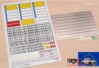 1:24 European License Plate Decals / PE