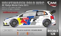 1:24 Volkswagen Polo WRC Ogier, Latvala - Rallye Monte  Carlo 2013 Decals