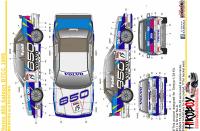 1:24 Volvo 850 Saloon BTCC 1995 (Q8) Decals (Tamiya)