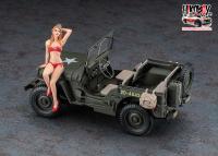 1:24 Willys Jeep - 1944 WWII U.S. 1/4 ton 4x4 Utility Truck With Blonde Girl Figure