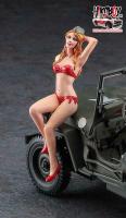 1:24 Willys Jeep - 1944 WWII U.S. 1/4 ton 4x4 Utility Truck With Blonde Girl Figure