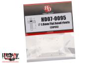 1.0mm Flat Head Rivet x 20 (HD07-0095)
