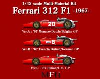 1:43 Ferrari 312F1-67 ver. B Multi-Media Model Kit