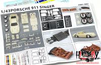 1:43 Porsche 911 (964) Singer -  Resin Model Kit