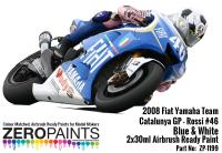 2008 Fiat Yamaha Team Catalunya GP - Rossi #46 Blue & White - 2x30ml