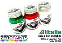 Alitalia (Lancia) Green, Red and White Paint Set 3x30ml